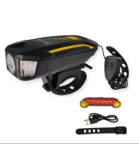 Kit Farol e Lanterna Bike com Buzina JWS