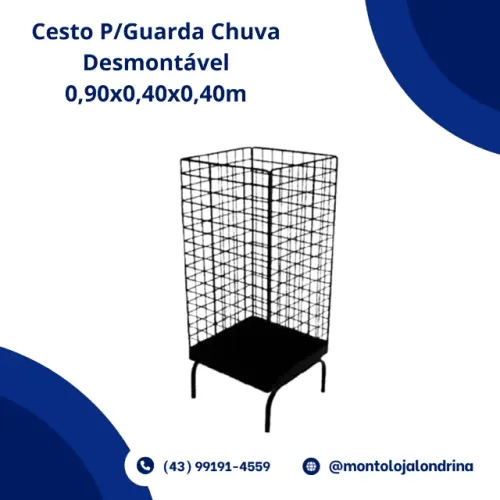 Cesto P/ Guarda Chuva Desmontável
