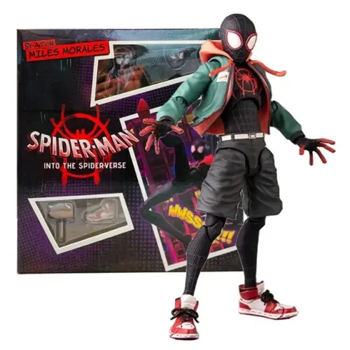 action figure miles morales articulado bootleg into the spiderverse spiderman