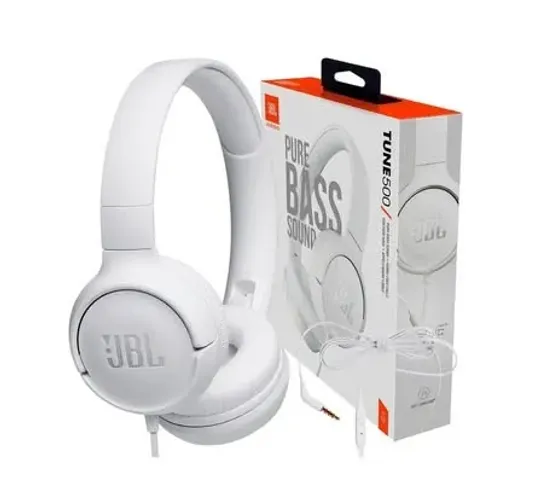 CAIXA LACRADA - Fone de Ouvido Headset JBL Tune 500 - Branco