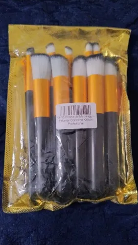 Kit 9 pincéis para maquiagem