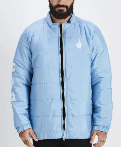 Jaqueta Puffer cute Buh Azul Claro TAM M