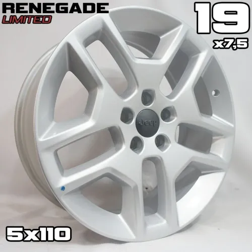Jogo de Rodas Jeep Renegade Limited aro 19 5x110 Prata novas