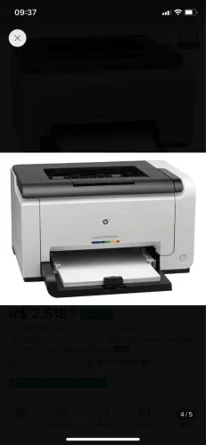 Impressora laser HP CP1025 colorida