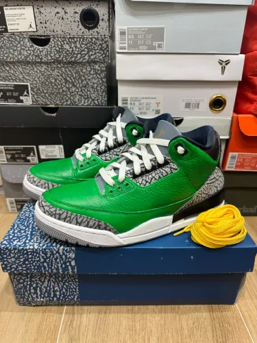 Air Jordan 3 Custom Oregon Tam : 41 caixa e NF Nike