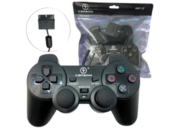 Controle Ps2 com Fio Dualshok Analogico KAPBOM