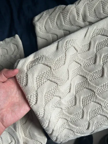 Capa de almofada em tricot