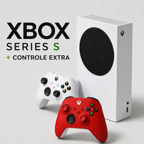 Xbox Series S 512gb + Controle Extra Red Pulse