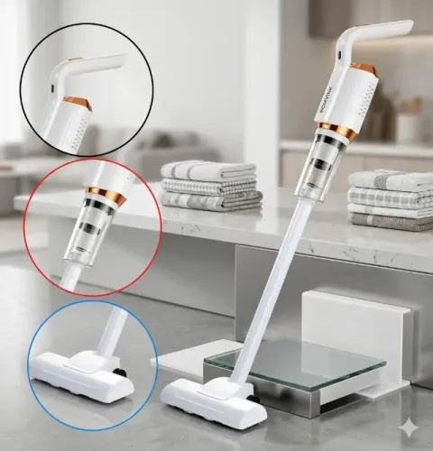 Aspirador de Pó Vertical Portátil Usb Recarregável Bomvink BOM-7005