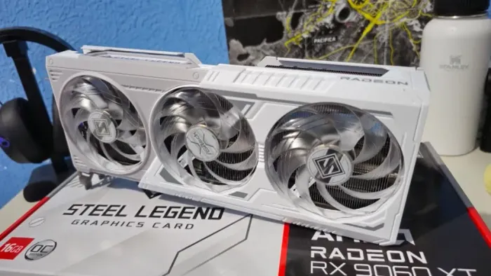 Placa de Vídeo ASRock RX 9060 XT Steel Legend 16GB White - Impecável!