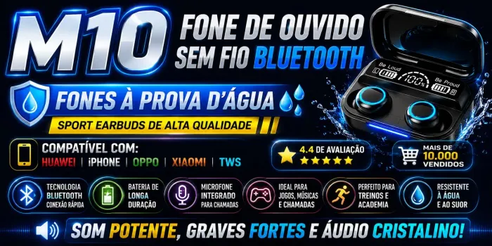 ? M10 FONE DE OUVIDO SEM FIO BLUETOOTH ?