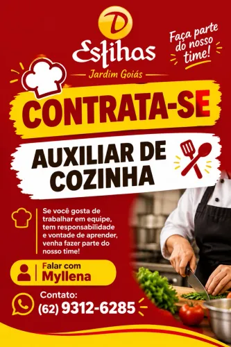 Contrata-se auxiliar de cozinha