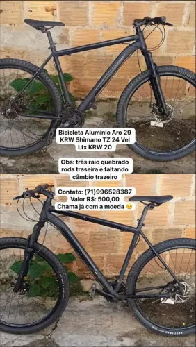 Bicicleta alumínio aro 29