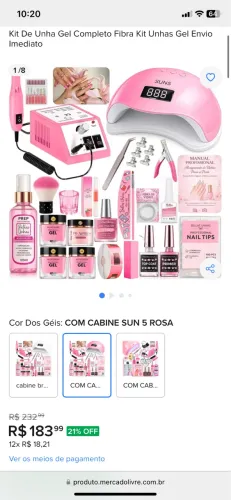 Kit de unha em gel NOVO 