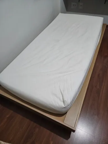 Cama solteiro MDF carvalho