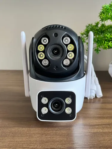 Câmera de segurança Wi-Fi visão noturna sensor de movimento 360 graus