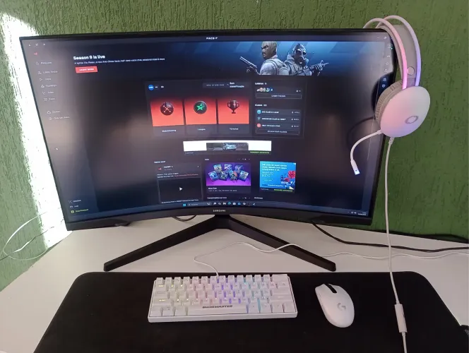 PC Gamer Ryzen 5600/ RTX 3060 12GB/ Monitor Tela Curva