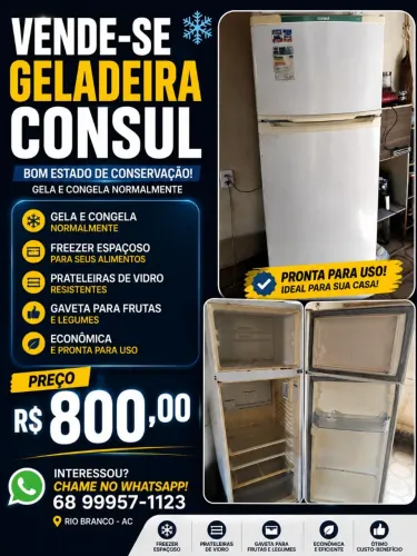 GELADEIRA DUAS PORTAS CONSUL