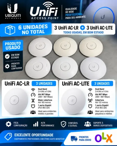 Unifi ubiquiti varios modelos ac LR E LT
