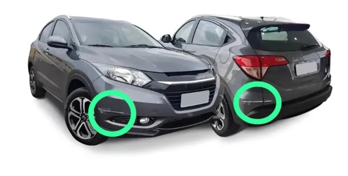 Par protetor parachoque tras/Dian HRV 2017-2021 Original Honda 