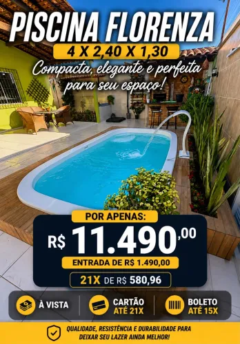 PISCINA DE FIBRA 4 METROS