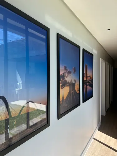 Quadro decorativo trio c/ Vidro