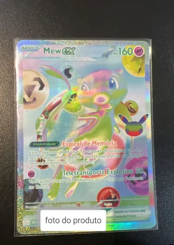 Carta PokemonMew Ex 30 anos Celebrações