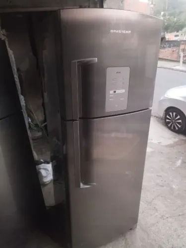 Geladeira Brastemp inox Frost Fre painel digital gelando perfeitamente vendo entrego