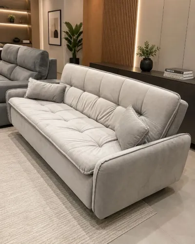 SOFA CAMA COM BRAÇO E ALMOFADAS (ÚLTIMA PEÇA)