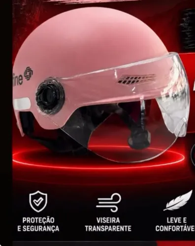 Vendo capacete rosa
