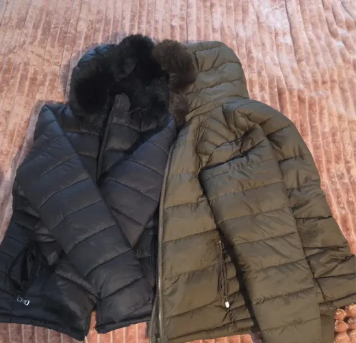 Casaco Puffer Feminino Preto o outro Marrom