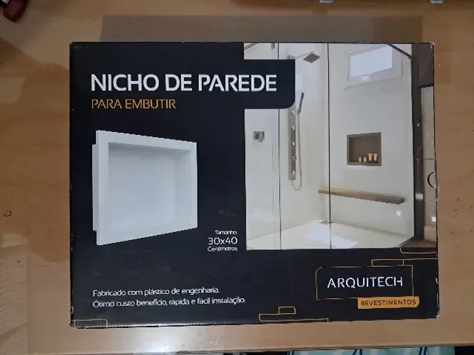 Nicho de parede para embutir branco