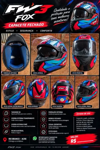 Cadete FW3 Fox fechado com oculos