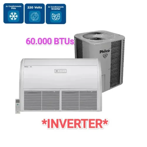 Ar Split Piso Teto Philco Inverter 60000 BTUs + NOVO + Nota + Garantia + Cartão 12x