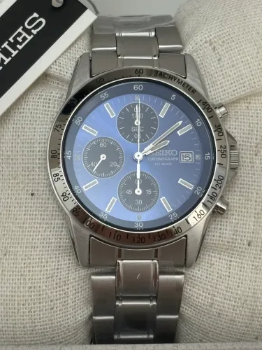 Relógio Seiko SBTQ071 Spirit Cronógrafo Azul 38,5mm | Novo | Full Set | Original Japão