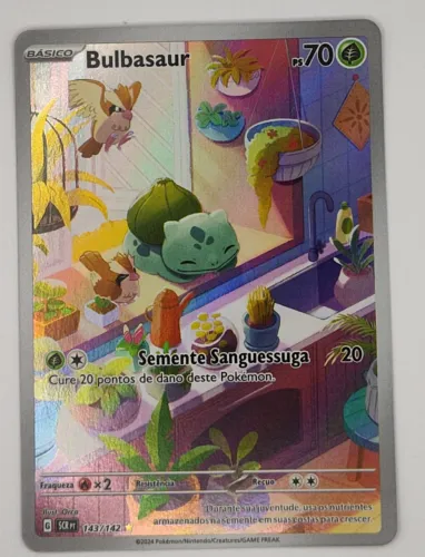 carta Pokémon- Bulbasaur (143/142).