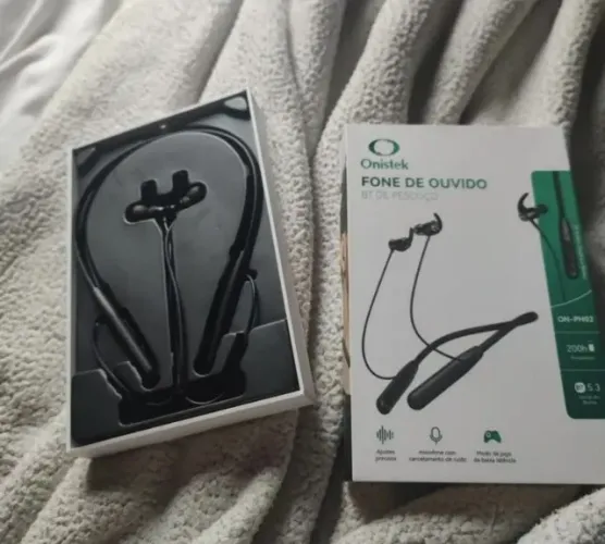 Fone de Pescoço Esportivo Bluetooth 5.3 - Ajuste Preciso e Firme