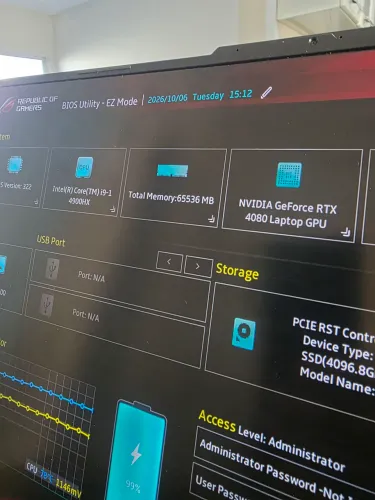 ASUS ROG Strix i9 14ª Geração | RTX 4080 | 64GB RAM | SSD 4TB - Seminovo / Pouco Uso