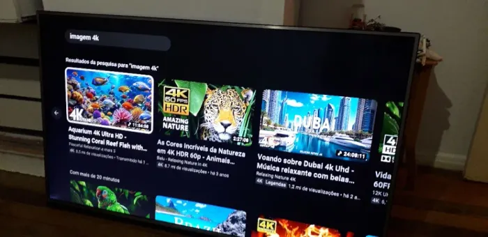 Sansung smart tv UHD 4K un50ru7100 tela treme um pouco