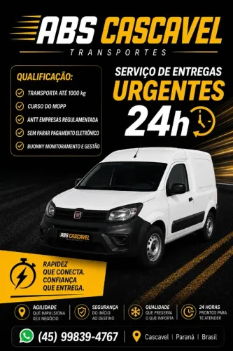 Fiorino 2023 disponível para fretes e ser agregado em empresa 
