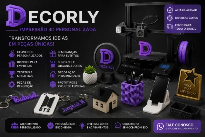IMPRESSÃO 3D PERSONALIZADA - PEÇAS SOB MEDIDA