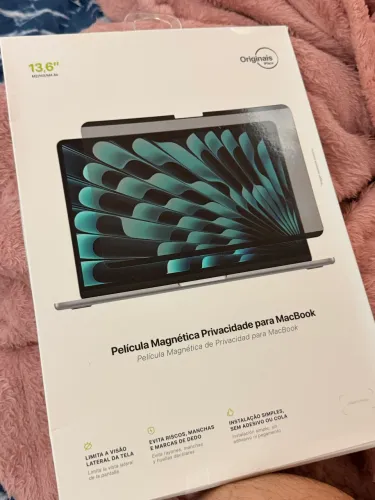 Pelicula privacidade magnetica macbook air m5/m4/m3/m2 13,6 polegadas
