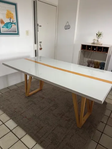 MESA DE JANTAR - 6 LUGARES/VIDRO
