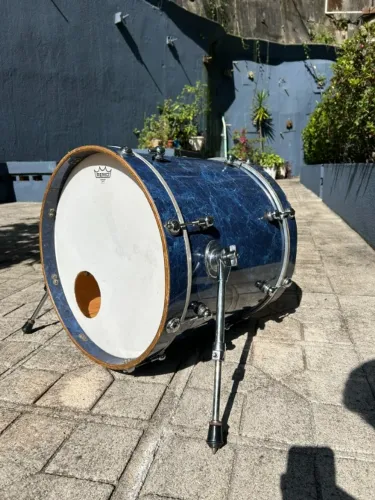 Bumbo 18" Polegadas AeroRic Custom Drums Blue Sparkle.