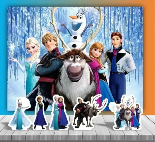 Kit festa infantil Painel + displays Frozen 2