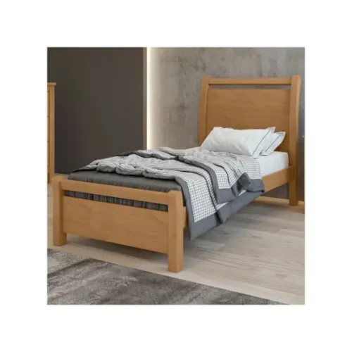 Cama de Solteiro Reali Amêndoa Clean