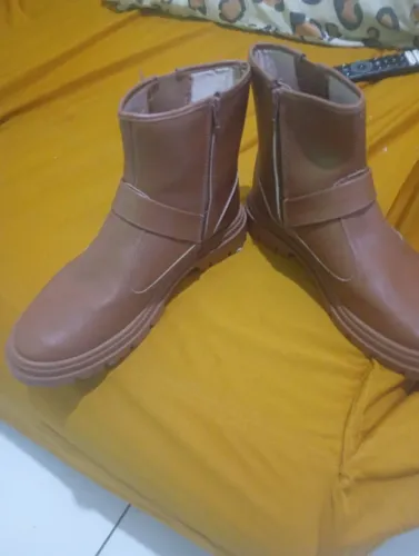 Bota Feminina Biker Napa Caramelo Moleca
