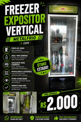 FREEZER EXPOSITOR VERTICAL METALFRIO