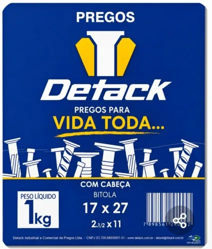Pregos 17x27 Polidos com cabeça em oferta em 'Caixa com 20kg "