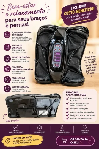 Massageador para braços e pernas